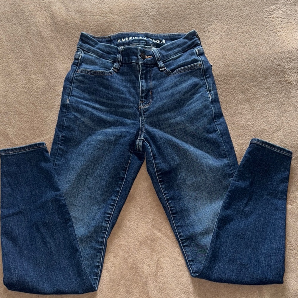 American Eagle Outfitters Blue Curvy High-Rise Jegging